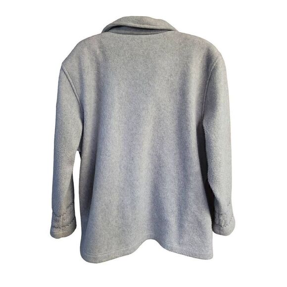 Alfred Dunner Fleece Jacket Sz M Gray - Picture 2 of 6
